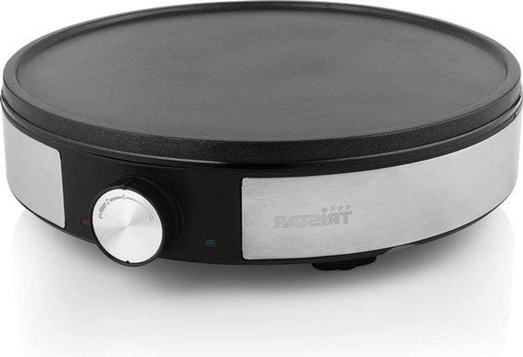 Crepe-Maker 30 cm inklusive Zubehör, thermostatische Einstellung, Metall, Silber