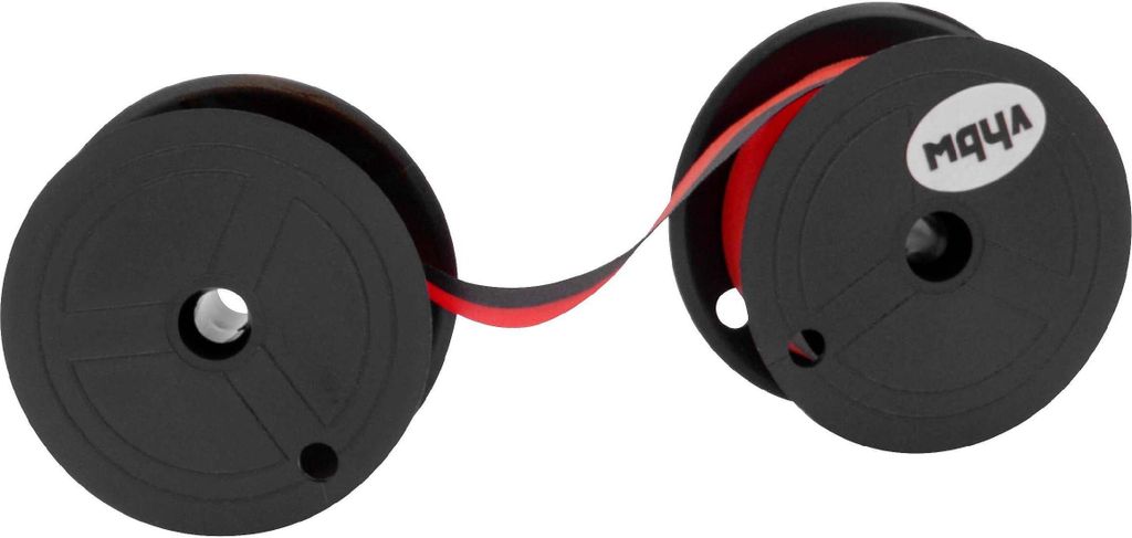 vhbw Farbband Schriftband kompatibel mit Triumph-Adler 1414 P, 1426 P, 1425 PD, 126 P, 1428 P Nadeldrucker, Bondrucker - Schwarz, Rot