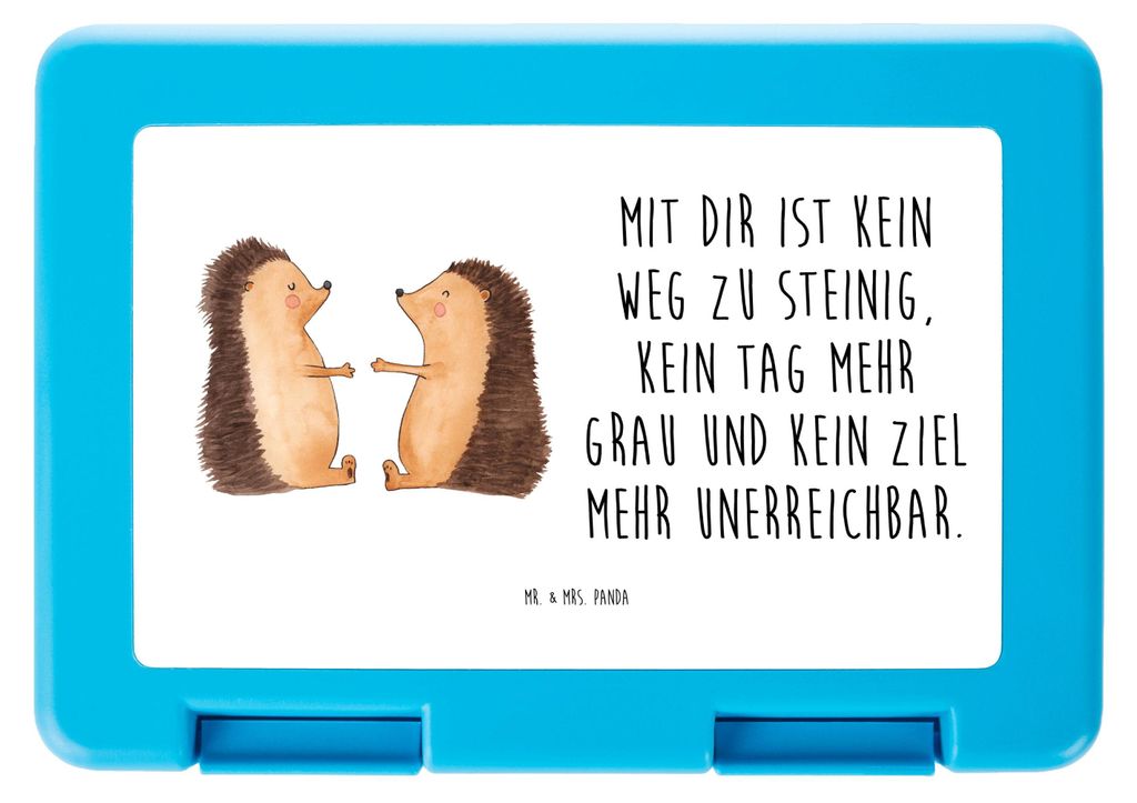 Mr. & Mrs. Panda Bentobox Igel Liebe - Weiß - Geschenk, Frischhaltedose, Freundin, Verlobung, Lunchbox, Bento Box, Hochzeitstag, Vesperbox, Partne...