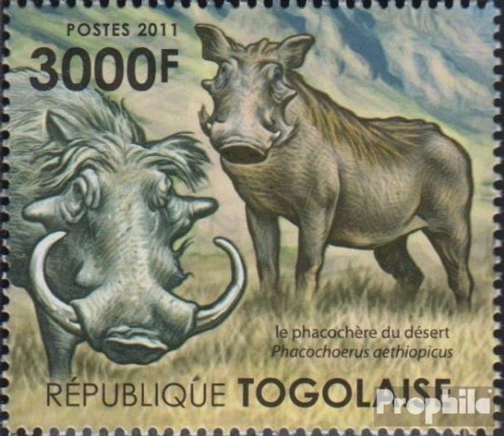 Briefmarken Togo 2011 Mi 4136 (kompl.Ausg.) postfrisch Afrikanische Säugetiere