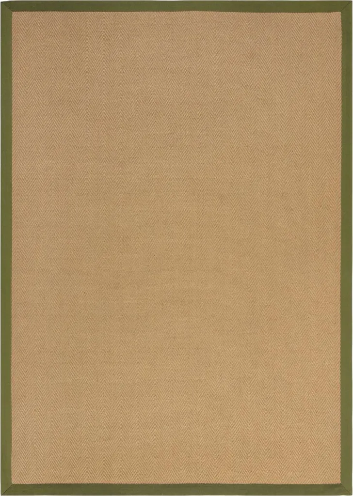 Tapis de salon 160x230 cm Herringbone Border Kira Vert - Tapis Tissé
