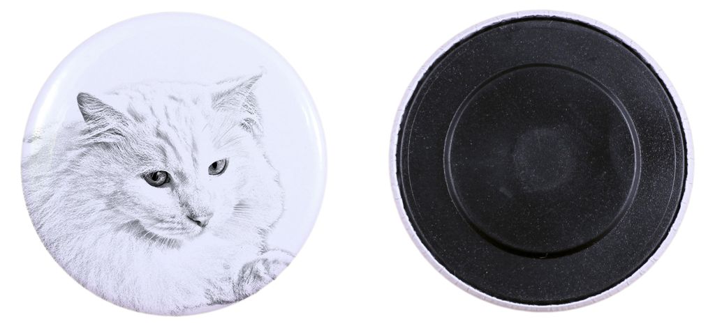 Türkisch Angorakatze - Sammlung von einzigartigen Magneten, eigenes Foto, Marke Art-Dog