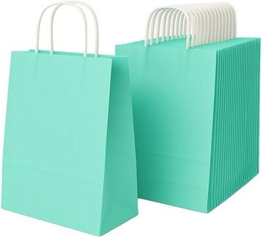 Papiertüte für Geschenke, Paket 180 x 80 x 225, grün, 10 Stück