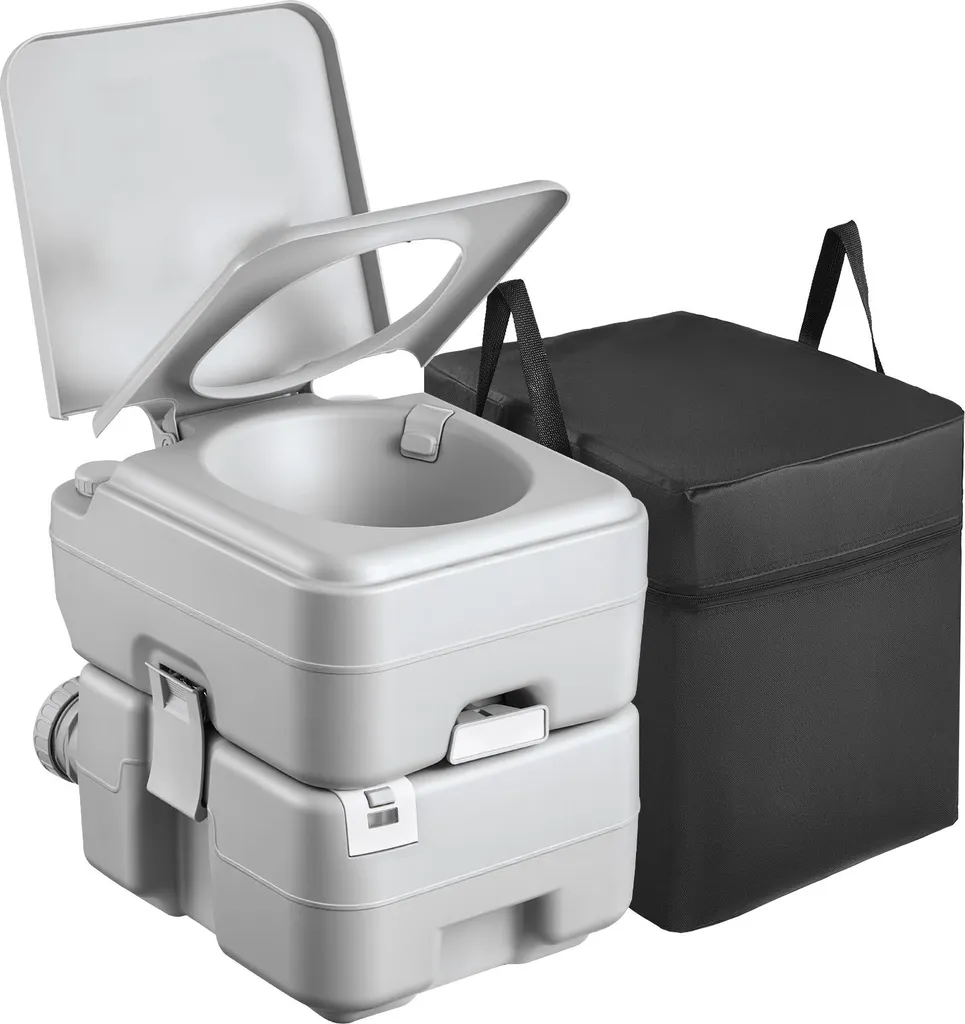 Toilettes portables avec réservoir 20L amovible et 120 cycles de rinçage