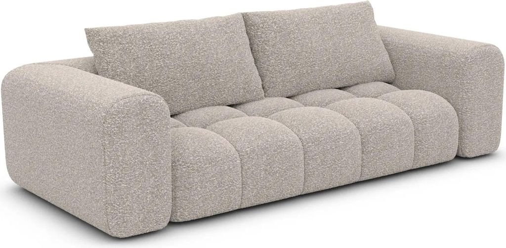 Bouclé 3-Sitzer Couch Lavera Sand