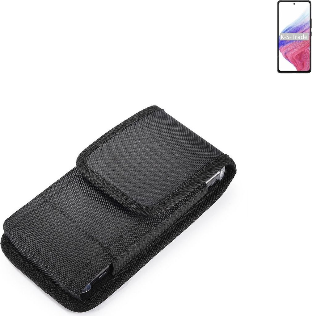 Holster Gürteltasche kompatibel mit Samsung Galaxy A53 5G Holster Gürtel Tasche wasserabweisend Handy Hülle Schutz Hülle Outdoor schwarz K-S-Trade