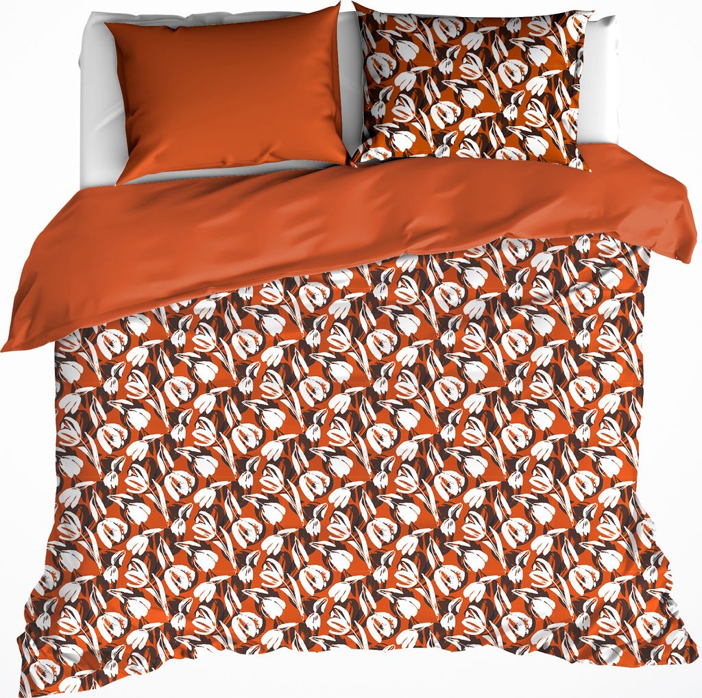 De Witte Lietaer Bettbezug Baumwollsatin, Tulipa Rooibos Tea - 260 x 240 + 2x 60 x 70 cm