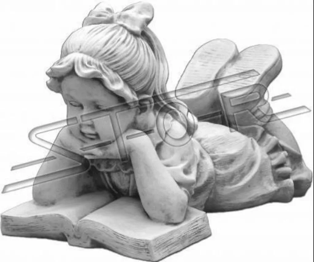 Sculpture de Jardin Design 33cm - Statuette Décorative Moderne Grise Anthracite