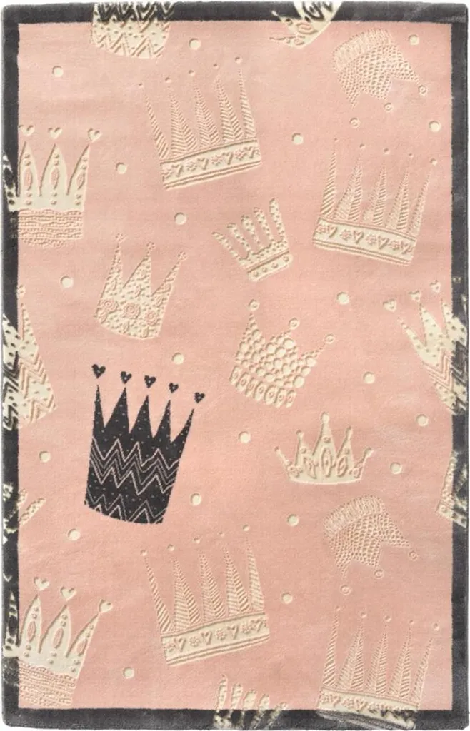 Tapis CROWN Tissé 160x230cm Pour Enfants - Design Couronne Tendance