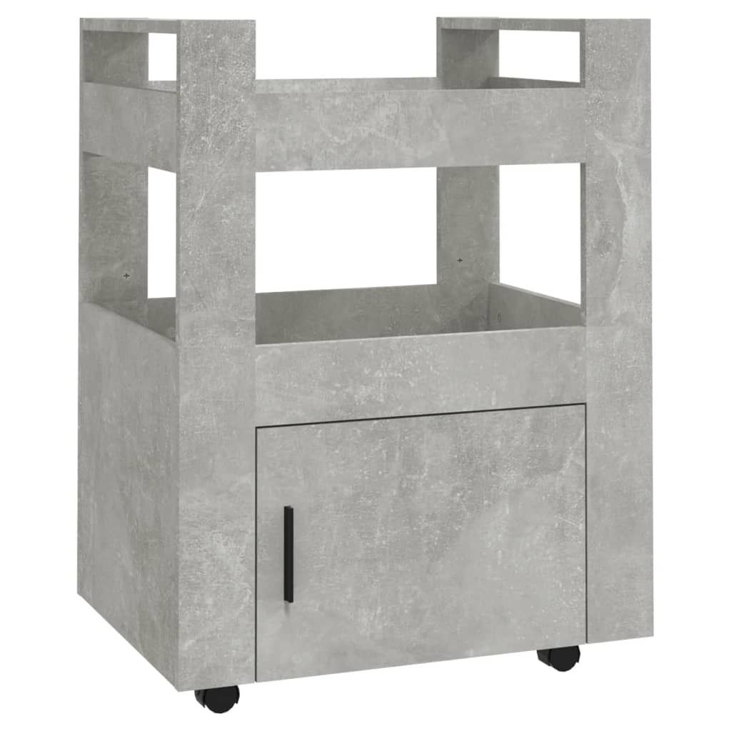 Carrello da cucina vidaXL grigio cemento 60x45x80 cm in Immagine del prodotto 
