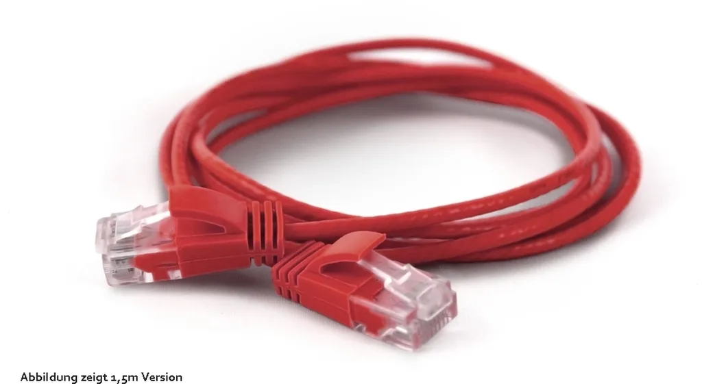 Cavo di Rete Wantec 7277 CAT6a UTP 10m Rosso Sottile 2.8mm - Offerta Online