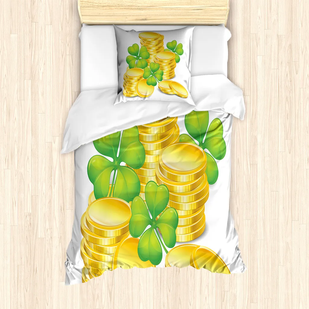Offerta Set Copripiumino ABAKUHAUS 135x200: Verde e Antiacaro