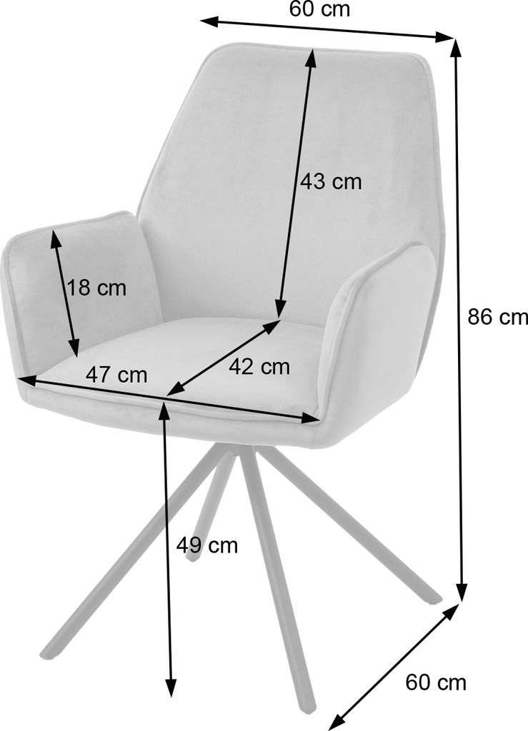 Set 6x sedie da pranzo MCW-A50 II, poltroncina cucina imbottita, legno Stoffa/tessuto a coste