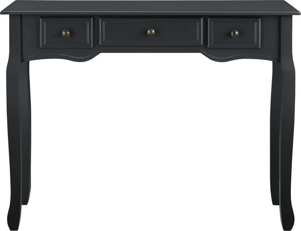 Console de rangement étroite noire - Solution gain de place 3 tiroirs