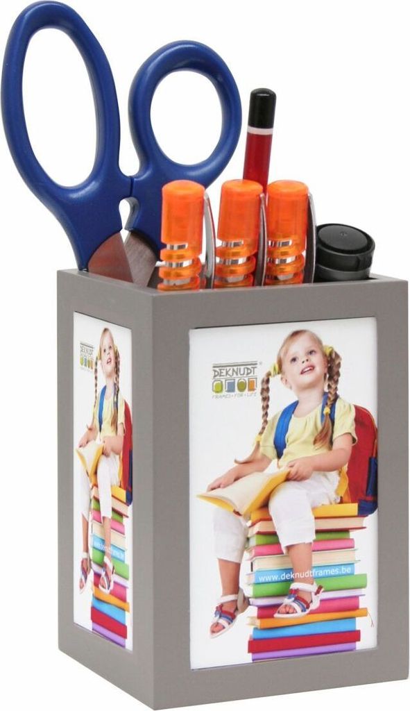 Deknudt Stiftehalter taupe Holz 6,5 x 10,0 cm Größe 8 x 12 x 8 cm