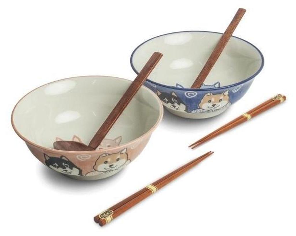 Edo Japan | Ramen Schalen Set Shiba - 21 X 8 Cm - 6 Teile - Produktbild 