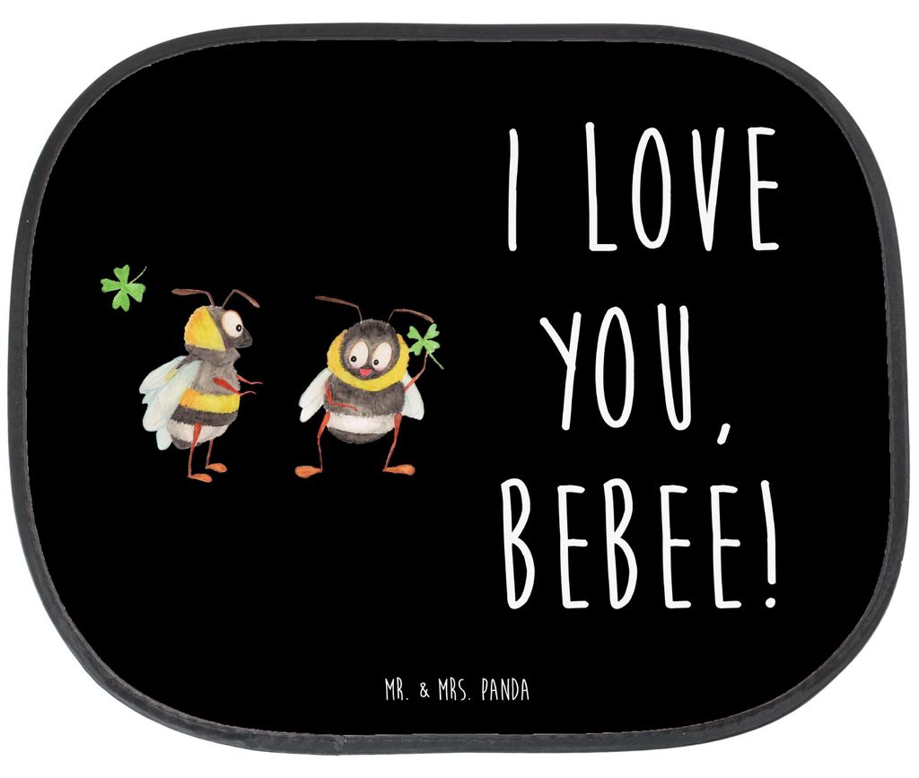 Mr. & Mrs. Panda autofenster sonnenschutz Bienen Paar - Schwarz - Geschenk, Schildkröten, Hochzeitstag, Sonnenblende Auto, Valentinstag, für Frau...