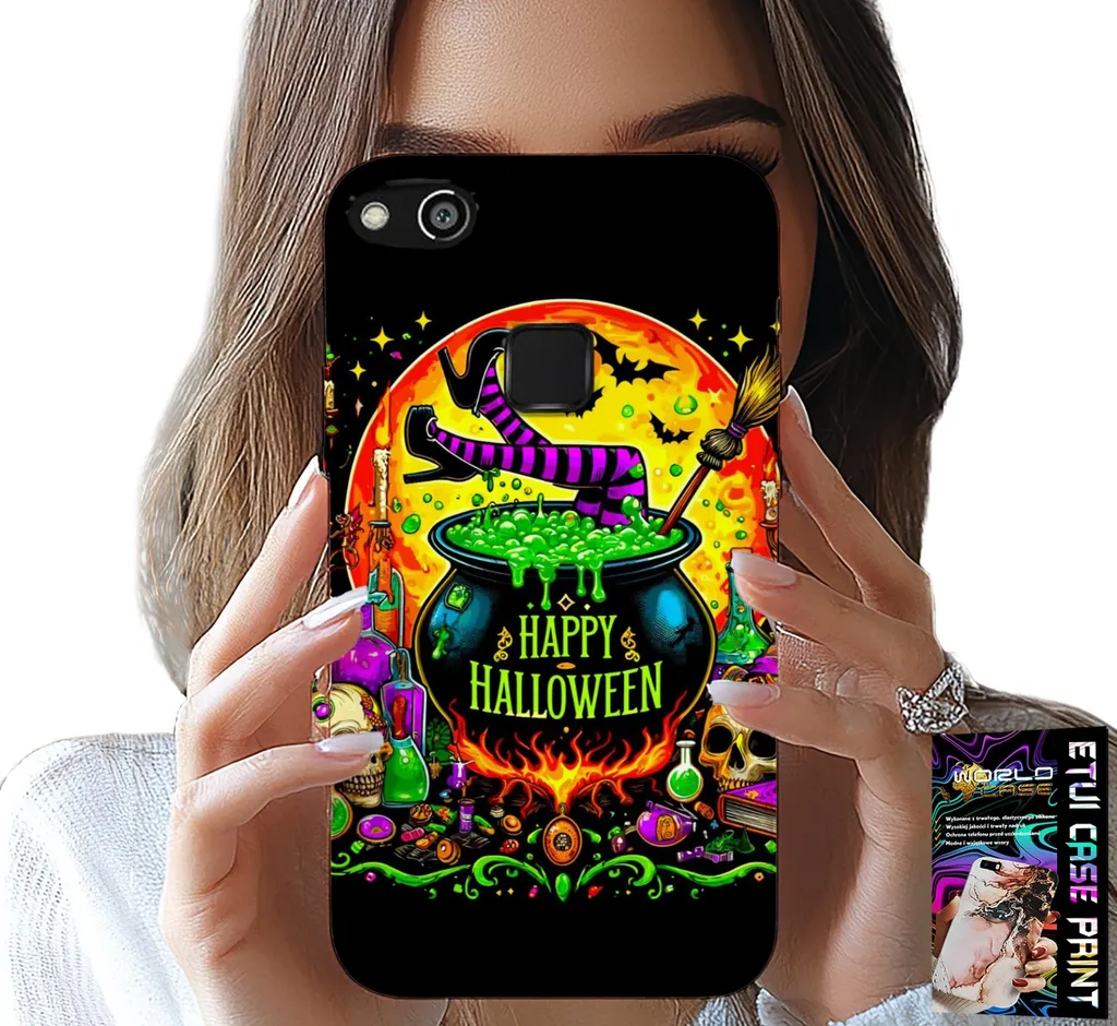 Regalo Halloween: Cover Huawei P9 Lite 2016 Lamina Calderone Strega