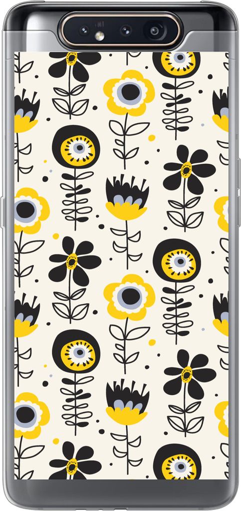 MuchoWow Handyhülle Schutzhülle Hülle für Telefoonhoesje Samsung Galaxy A80 Mädchen - Blumen - Muster - Mädchen - Kinder - Kinder Silikon S...