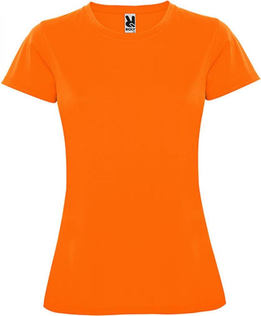 Roly CA0423 | Damen Montecarlo T-Shirt, Piqué - Farbe: Fluor Orange 223 - Größe: XL