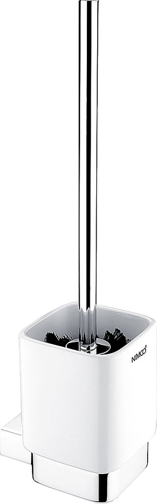 Nimco Kibo - Toilettenbürstengarnitur, Wandmontage, weiß / chrom Ki 14094KN-26