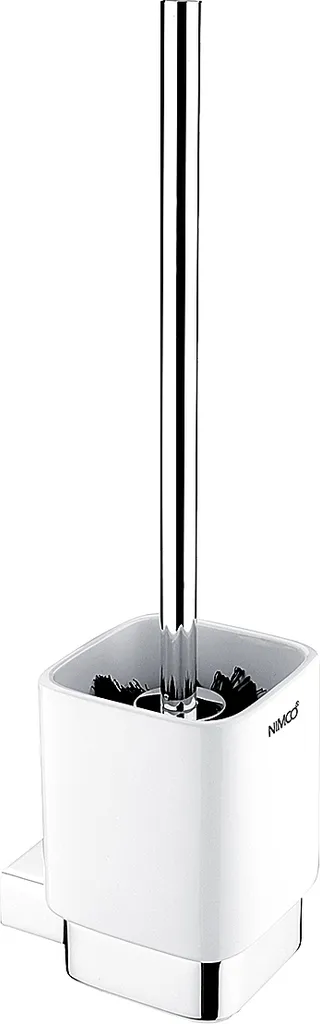 Brosse WC céramique KIBO noire avec tête noire interchangeable