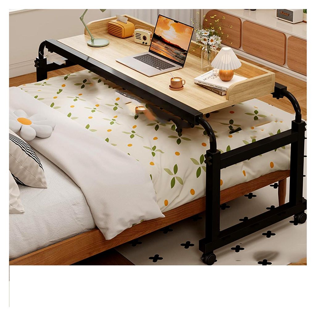 Höhenverstellbarer mobiler Tisch Kreuz-Pflegetisch mit Rollen, geeignet für Schlafzimmer und Büro, 120 * 45