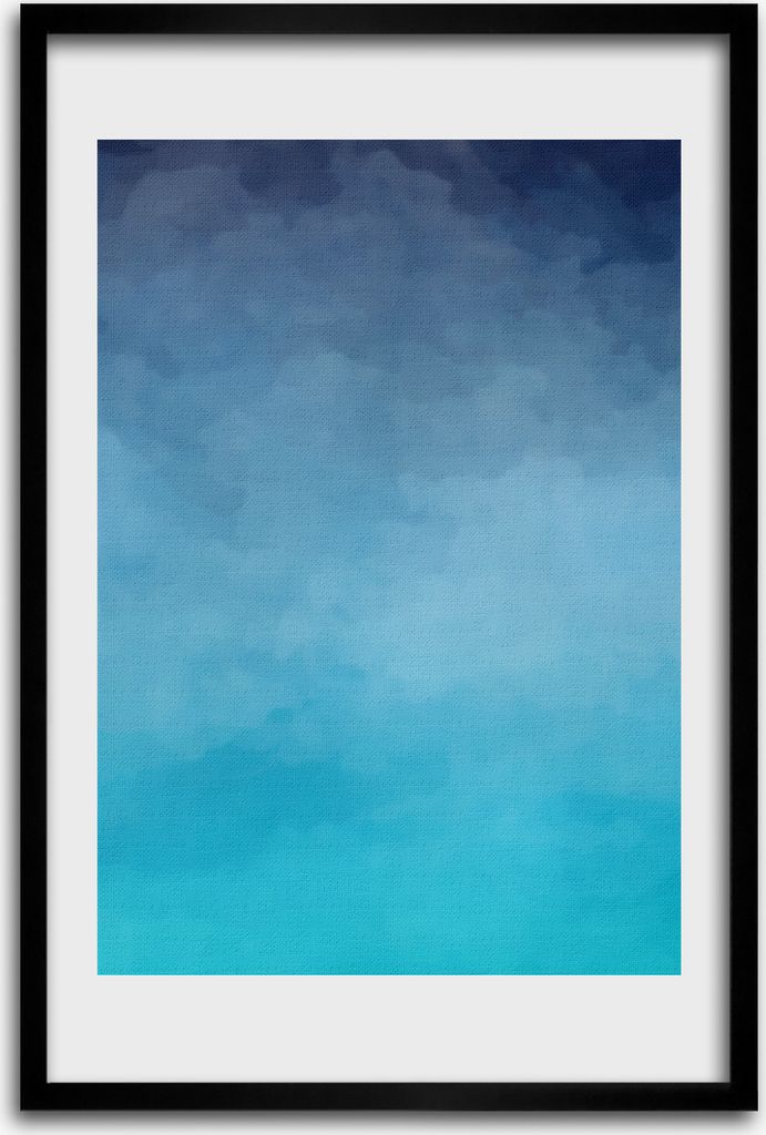 Bild - Bilderrahmen - 40 cm x 60 cm - MDF - Rahmen - Wandkunst - Rauch