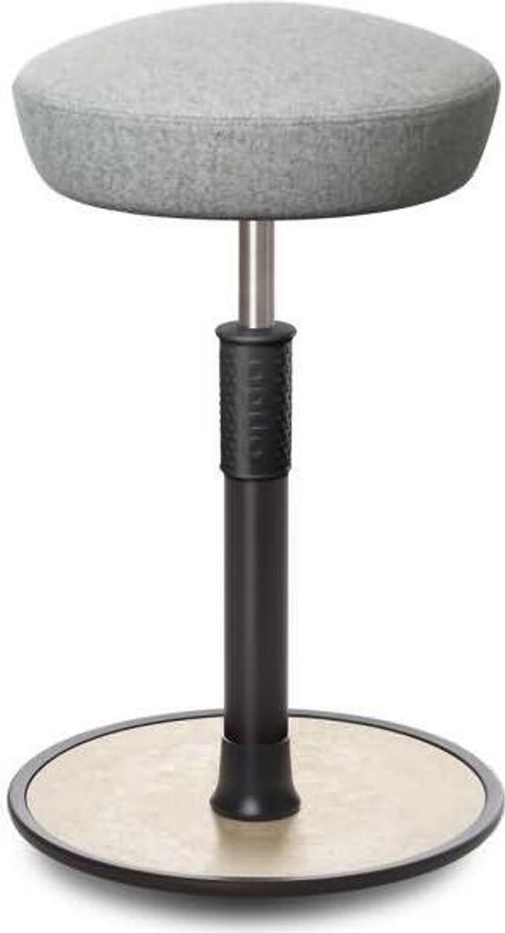 Sitz- Stehhocker Free Tall Hutsitz kvadrat Divina Mel. h.grau schwarz /creme.