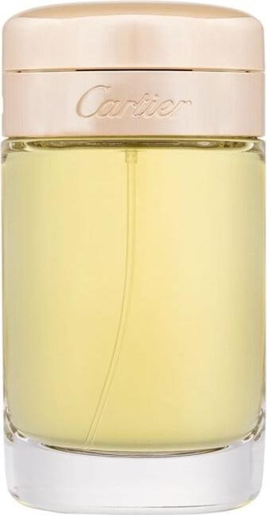 A close-up studio shot of a Cartier perfume bottle.