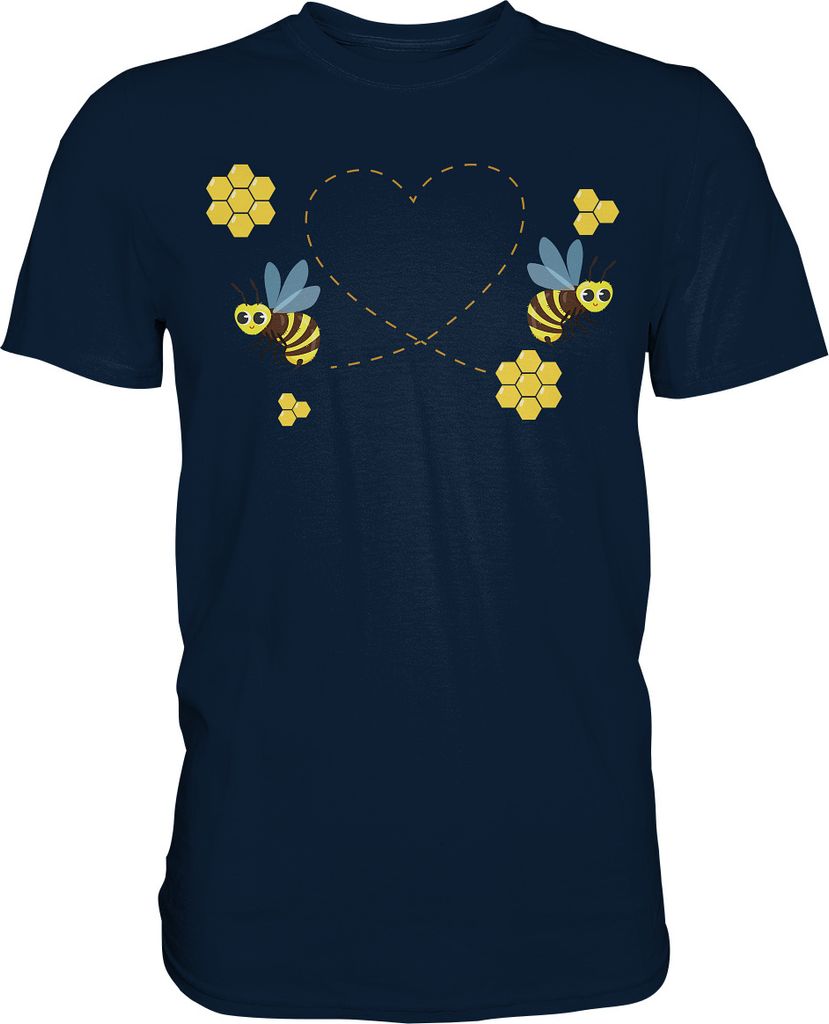 Bienen Imker Honig Liebe T-Shirt – Navy / L Produktbild 