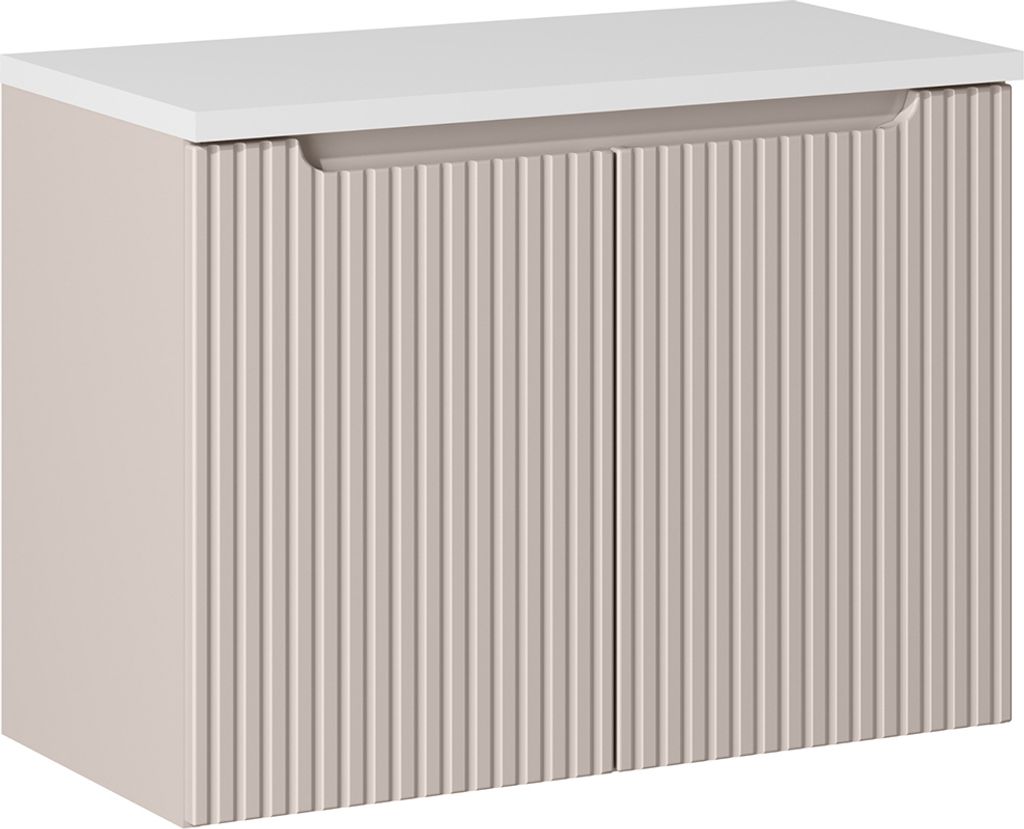 Waschtischunterschrank 80cm, kaschmir und weiß, NEWPORT-56-CASHMERE