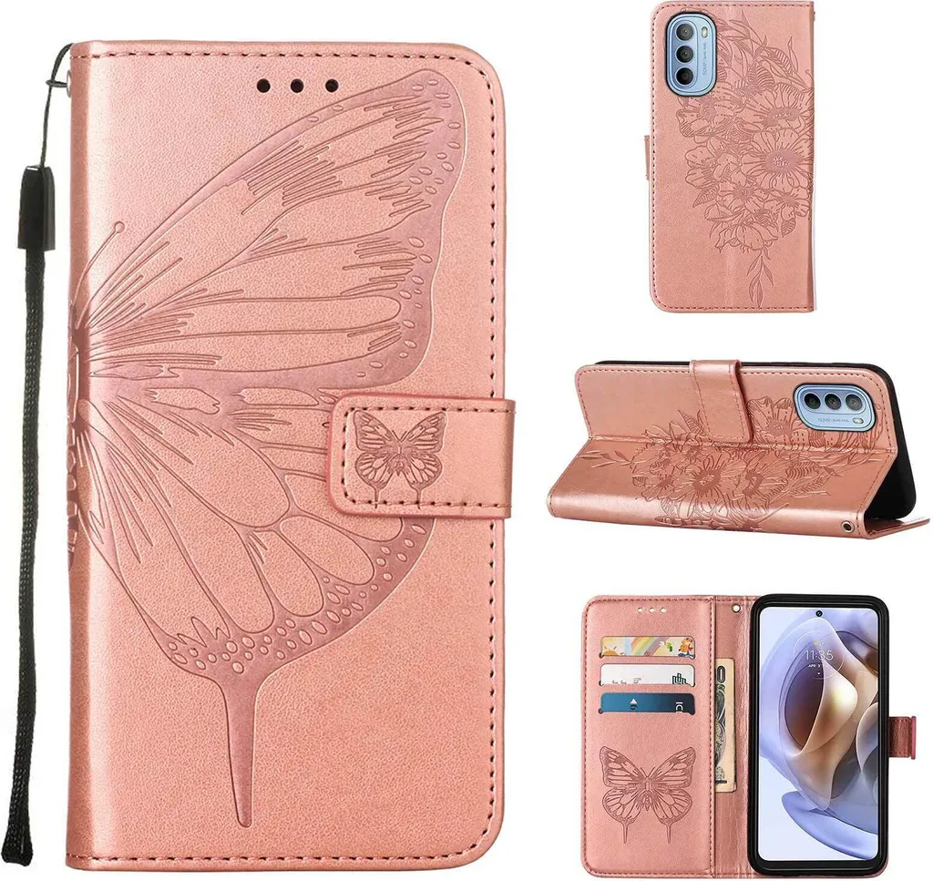 Bravoday Cover per Moto G9 Play, Flip Custodia in Pelle PU