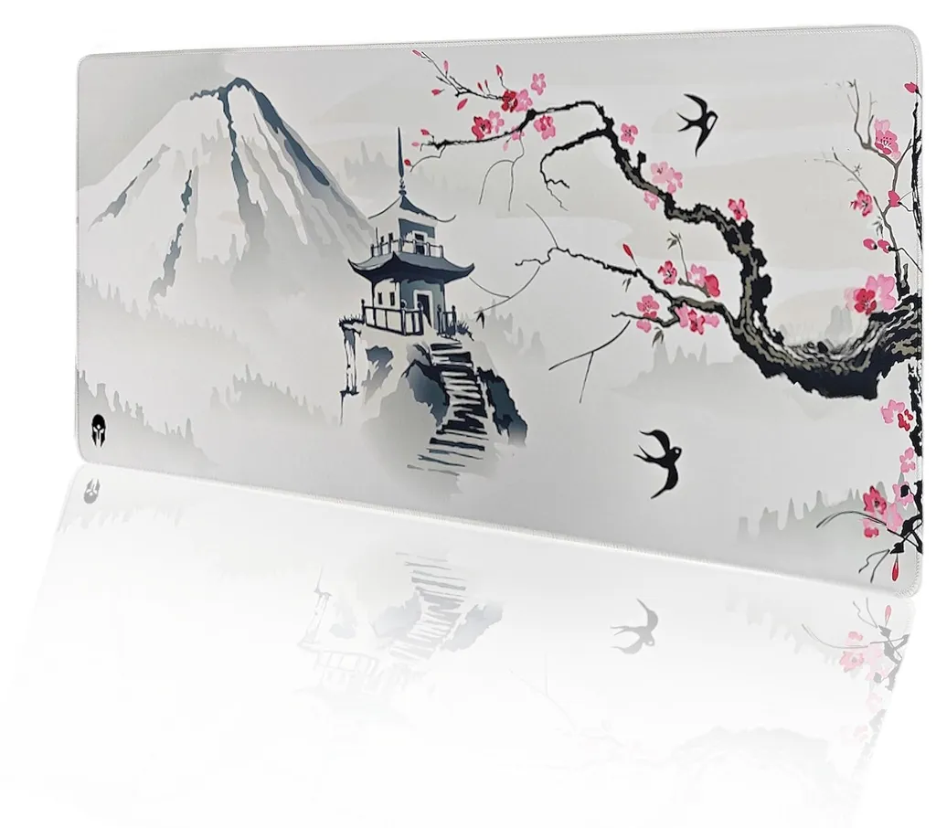 Sous-main de bureau gaming Blossom antidérapant et format panoramique