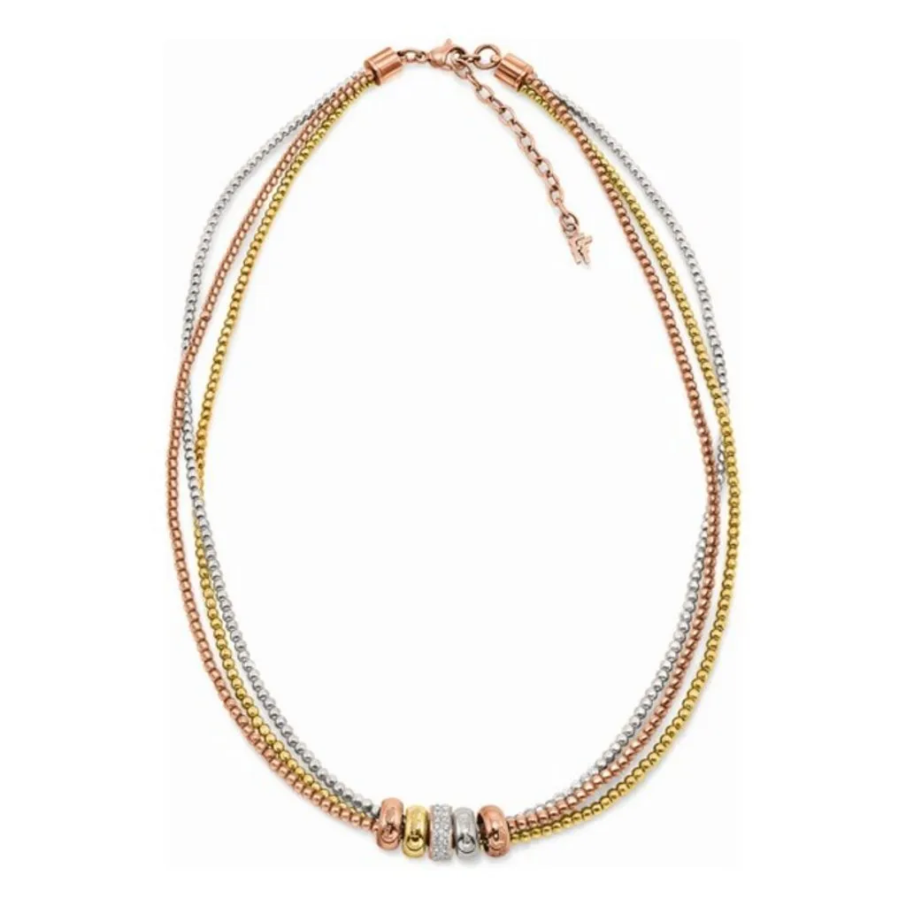 Collier Femme Chic Folli Follie pour Soirée et Travail Argenté 42 cm