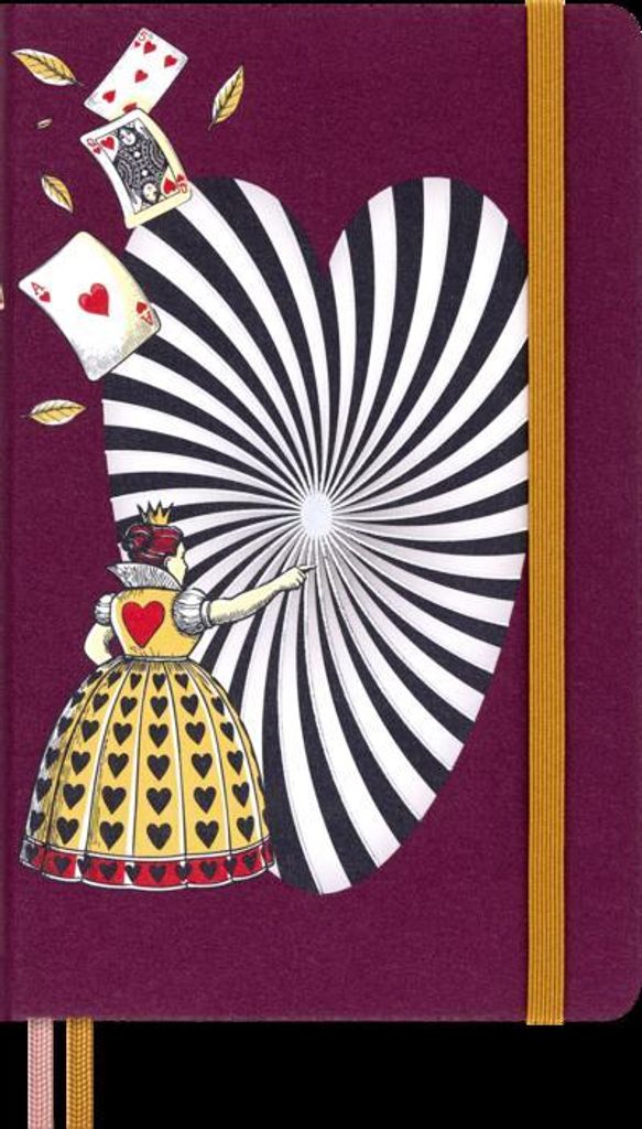 Moleskine Alice im Wunderland Notizbuch limitierte Ausgabe, L/A5, blanko, fester Einband