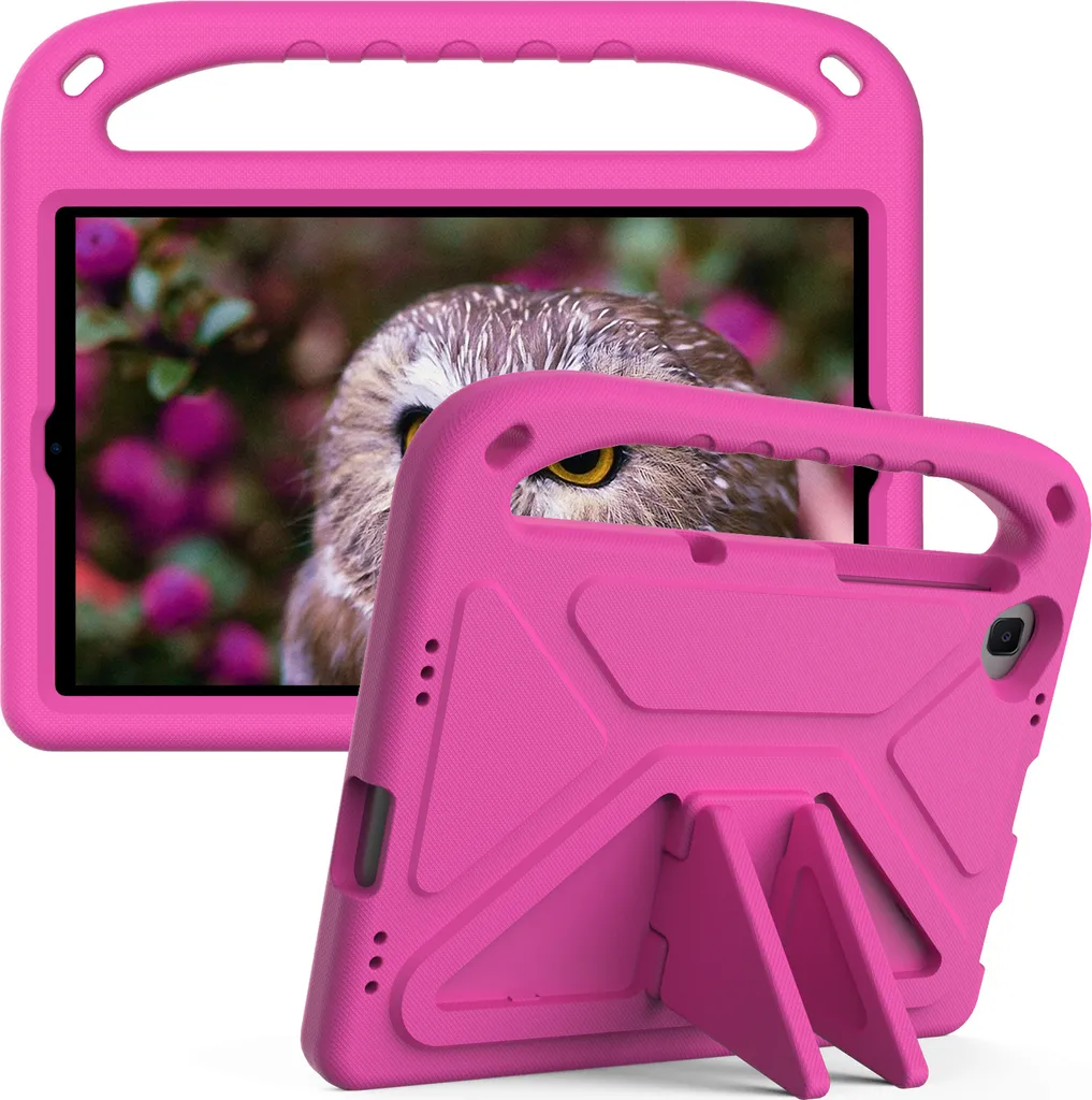 Custodia protettiva per Samsung Galaxy Tab A 10.1 2019 SM-T510/T515, leggera custodia per bambini in EVA con maniglia e supporto Rosa