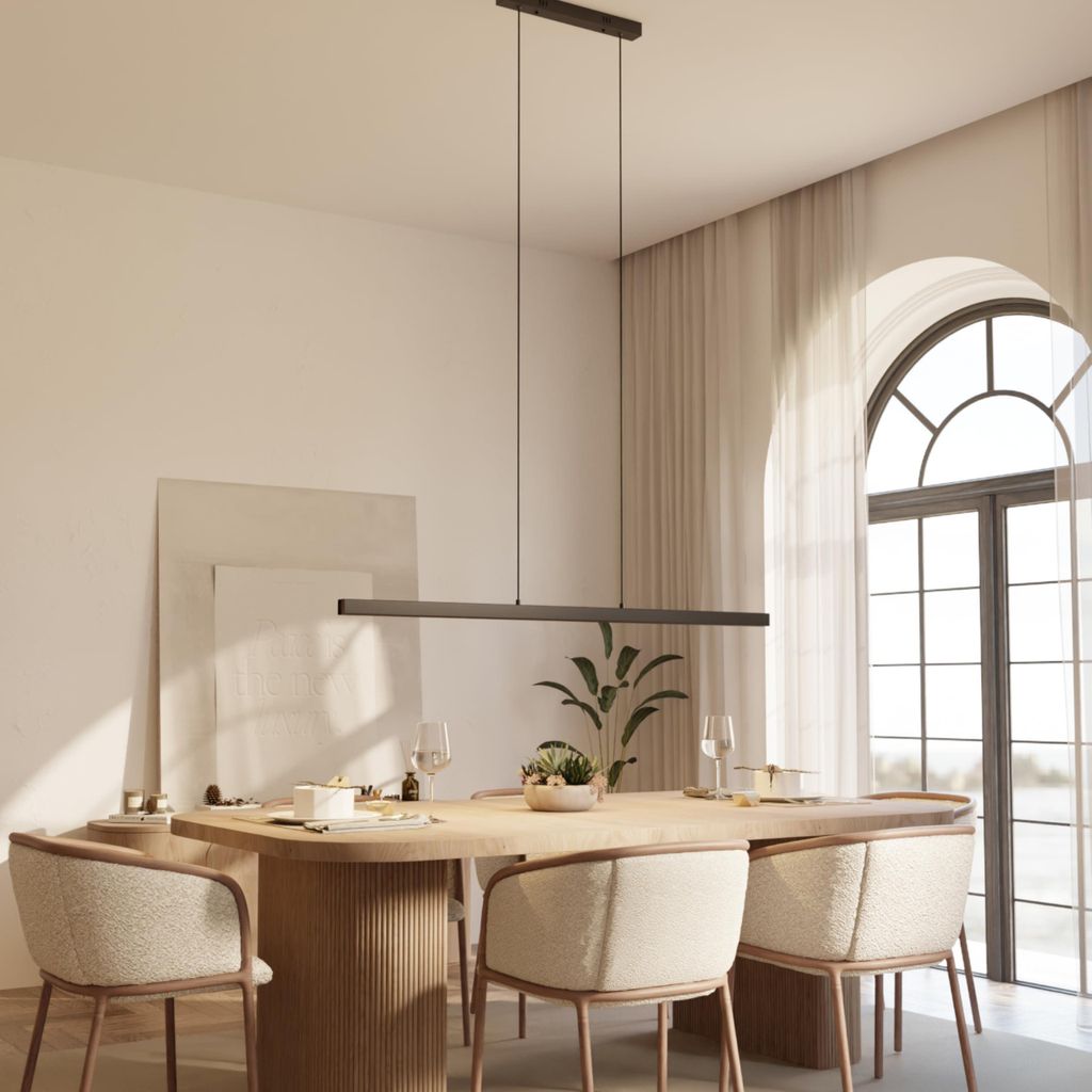 LUMIÈRE Design Pendelleuchte 'Calimera' 80cm LED dimmbar Produktbild 