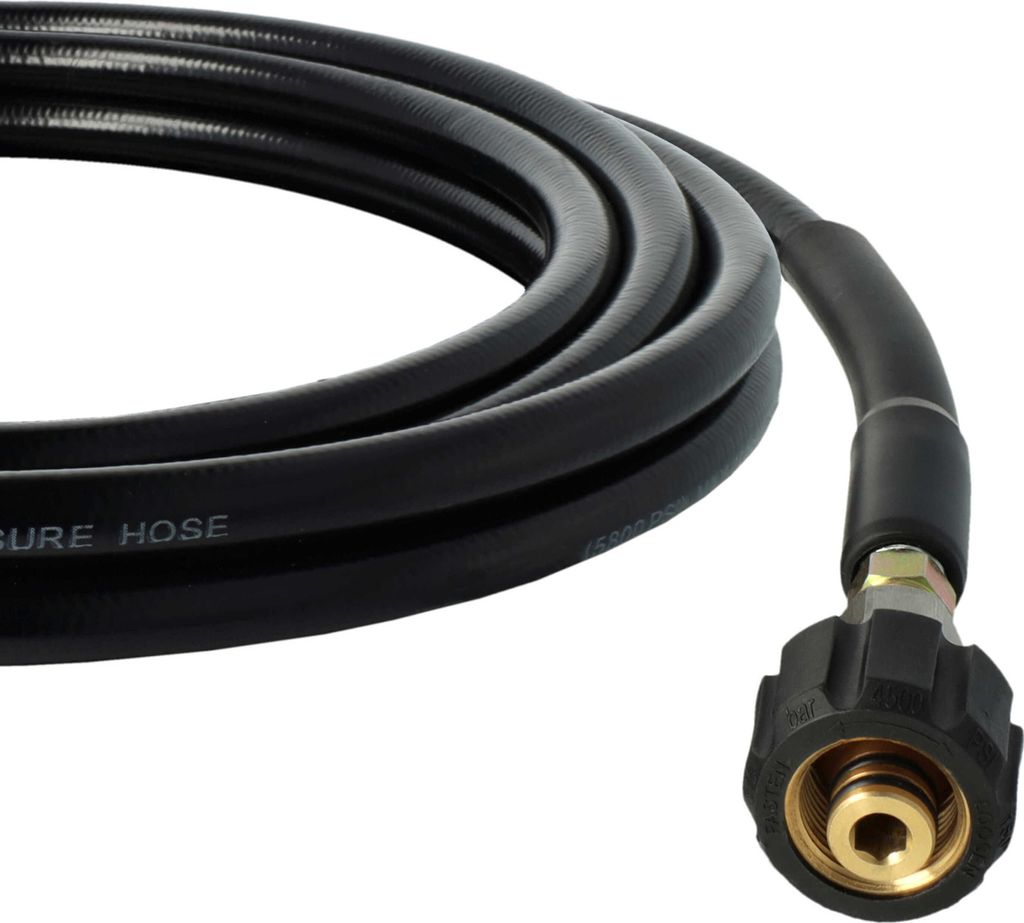 vhbw 3 m Verlängerungsschlauch kompatibel mit Kärcher K5, K 490 M plus, K 444M-PLUS-EXKL Hochdruckreiniger mit M22 x 1,5 Gewindeanschluss Schwarz