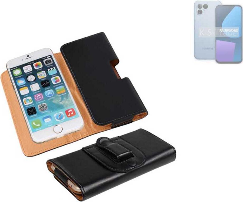 K-S-Trade Schützhülle Handyhülle kompatibel mit Fairphone Fairphone 5 Holster Gürtel Tasche Schutzhülle Handy-Tasche Smartphone Case