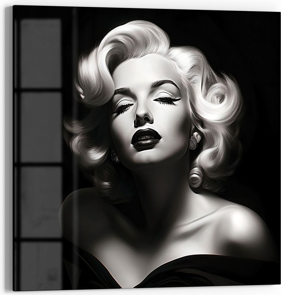 DEQOART Glasbild Echtglas 30x30 cm 'Ewiger Glamour' Wandbild Bild modern Deko