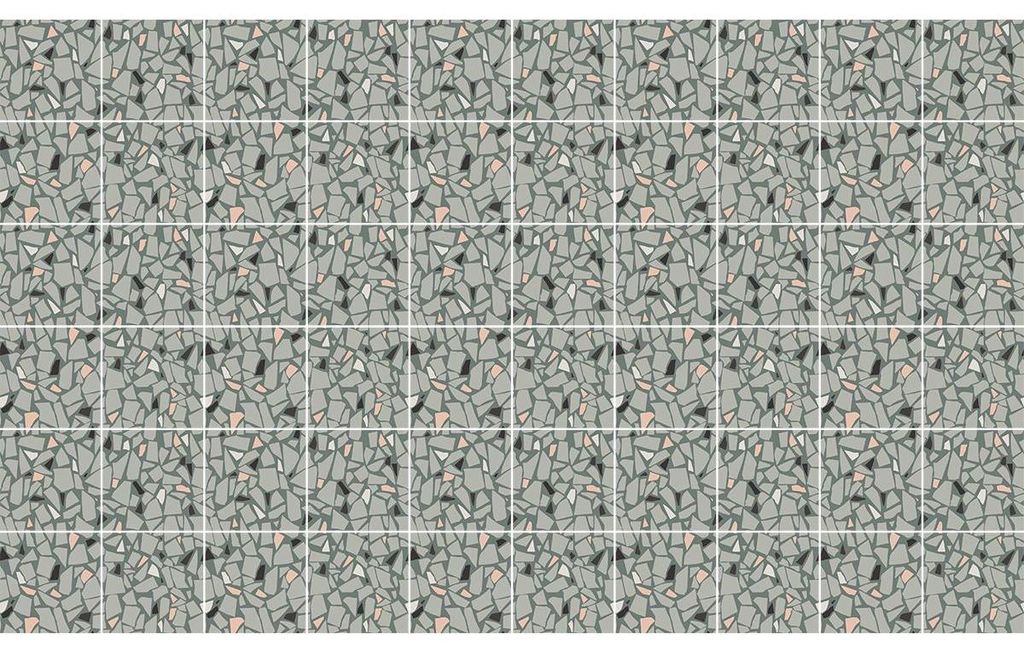 Selbstklebende Fliesenaufkleber für Küche und Bad – 60 Victorino Terrazzo-Fliesenaufkleber – 60 Aufkleber 10 x 10 cm