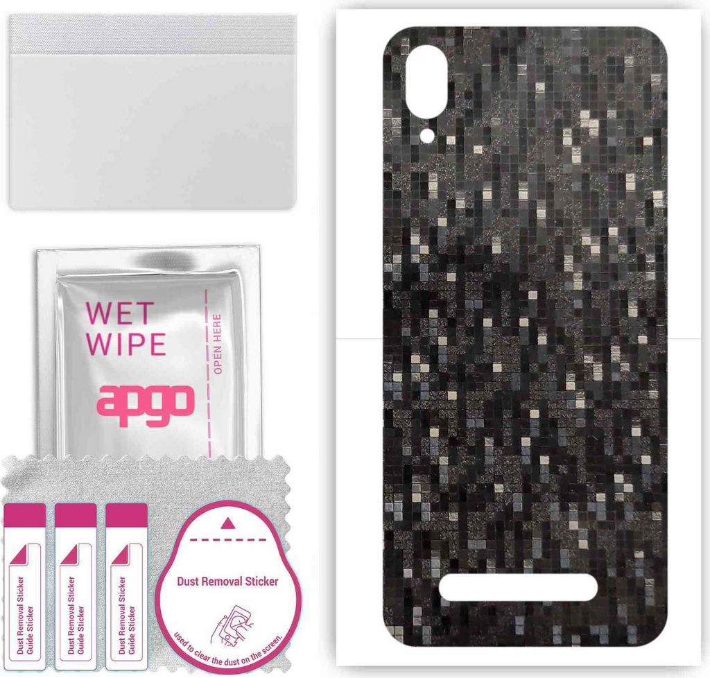 apgo Rückseite Schutzfolie, Skin, kompatibel mit Doogee Y8C, Hinten Displayschutzfolie aus Vinylfolie, kratzfest, einfache Montage - Carbon Black ...
