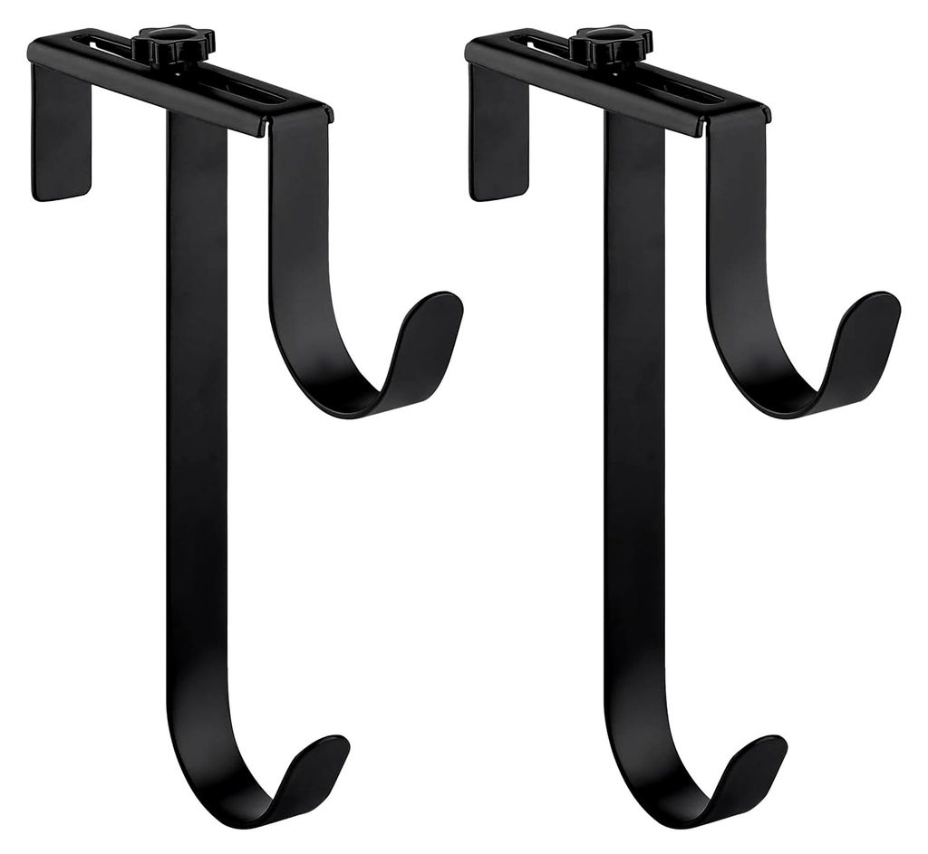 2Pcs Einstellbare Pool Pole Hanger Double Pool Pole Hooks Rustproof Pool Haken Rust Resistant Metal Equipment Hooks for Wall Hanging Tool Pole Swim...