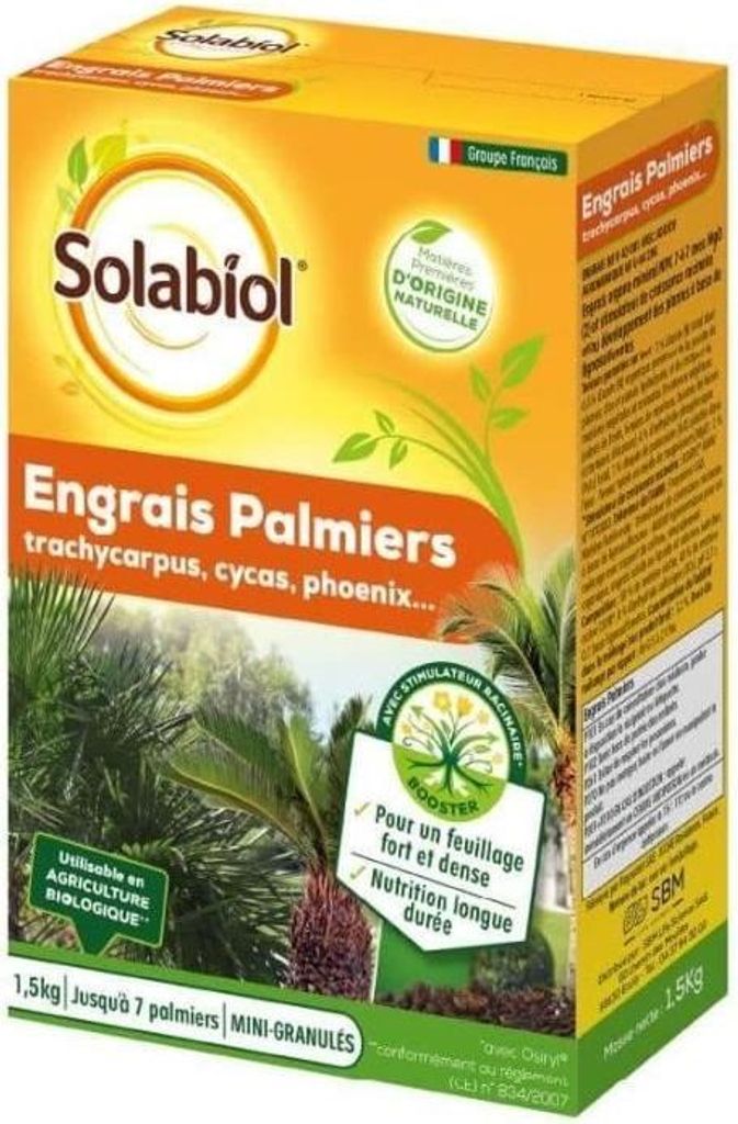 Nawóz do Palm i Roślin Śródziemnomorskich Solabiol, 1,5kg, Zdjęcie produktu 