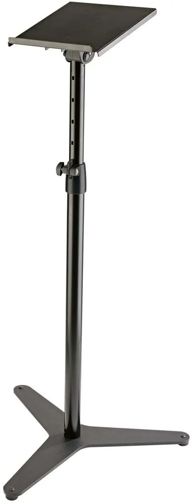 Pied d'Enceinte K&M 26754 Acier Robuste Noir avec Base Stable 26754