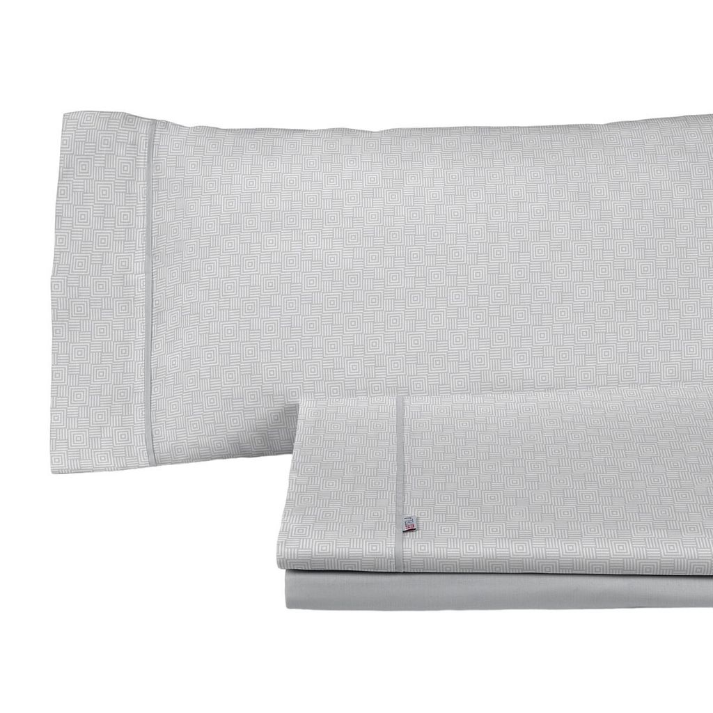 Bettwäsche-Set Alexandra House Living Estelia Perlgrau King size 4 StÃ1/4cke
