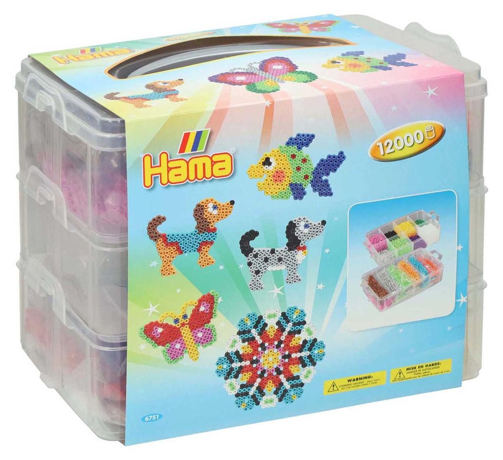 Hama 6751 - Scatola grande, riempita con perline stirabili Immagine del prodotto 