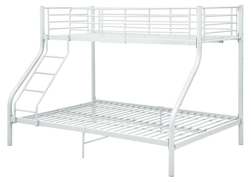 Etagenbett Metallbett Hochbett Kinderbett Doppelstockbett Schlafzimmerbett Weiß 140x200cm 90x200cm