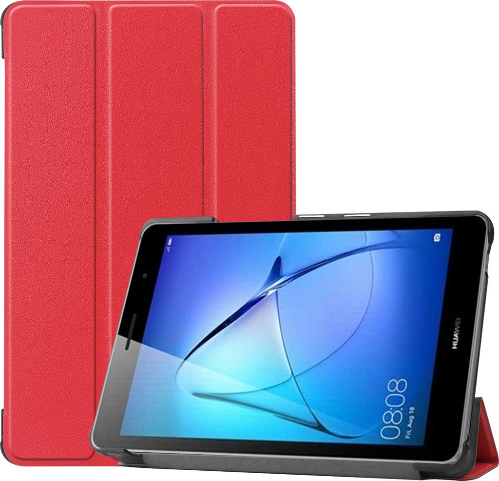 Cover für Huawei MatePad T8 8.0 Zoll Tablethülle Schlank mit Standfunktion und Auto Sleep/Wake Funktion Rot